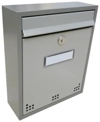 Poštová schránka DLS-H-011_R-M-S s hliníkovou sklapkou, interiérové schránky - sivá RAL 7040
