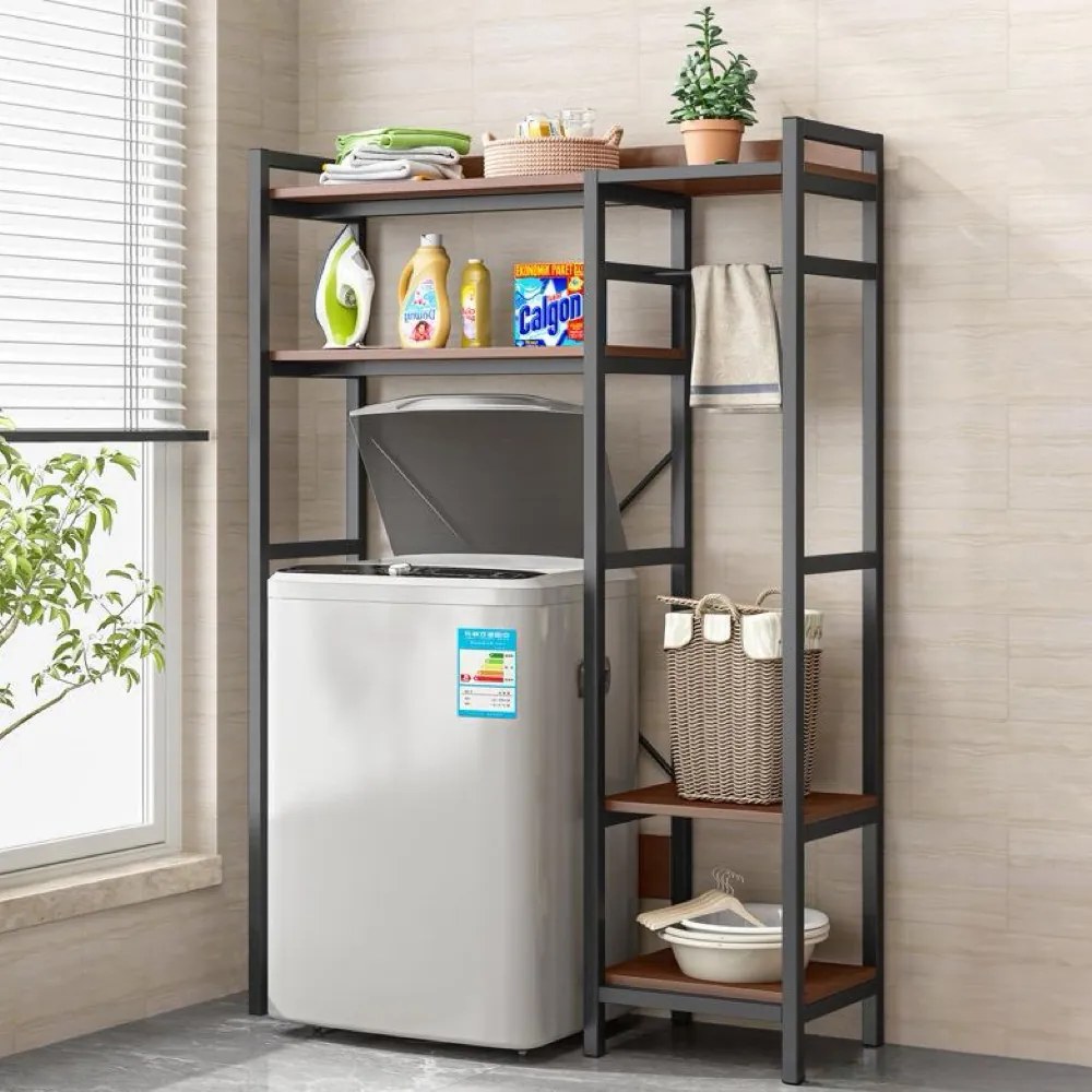 Regál nad práčku DELSIN, dub tmavý