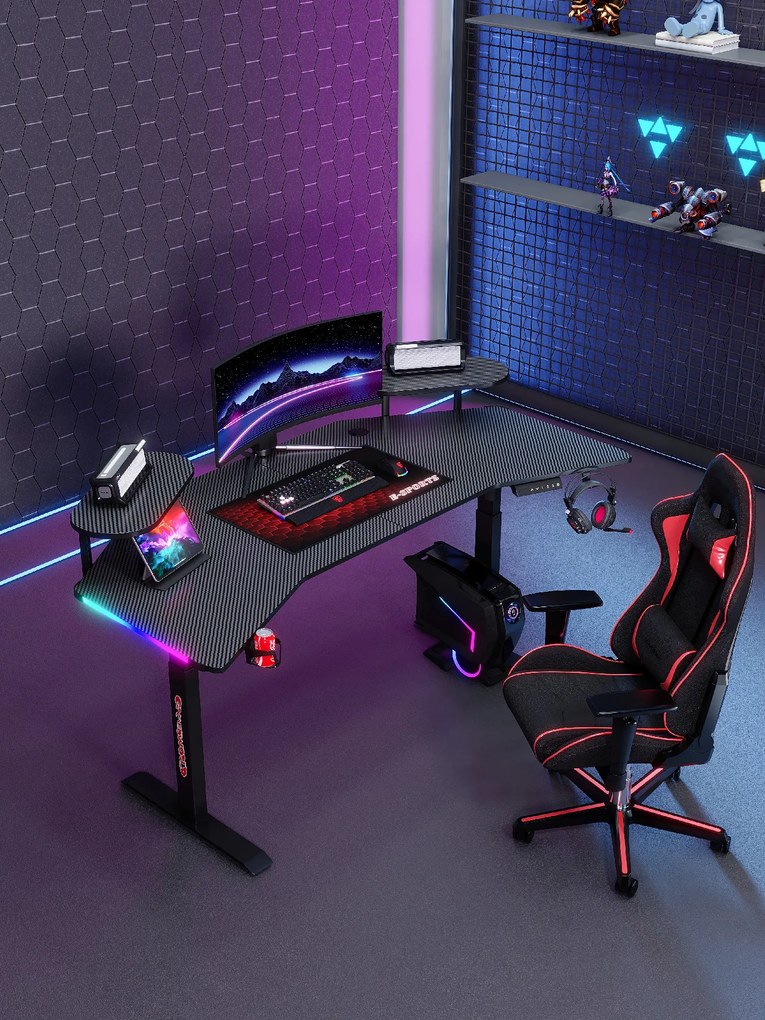 Herný stôl BR03 čierny 160 cm