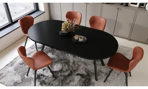 Rozkladací jedálenský stôl ARTUR čierny