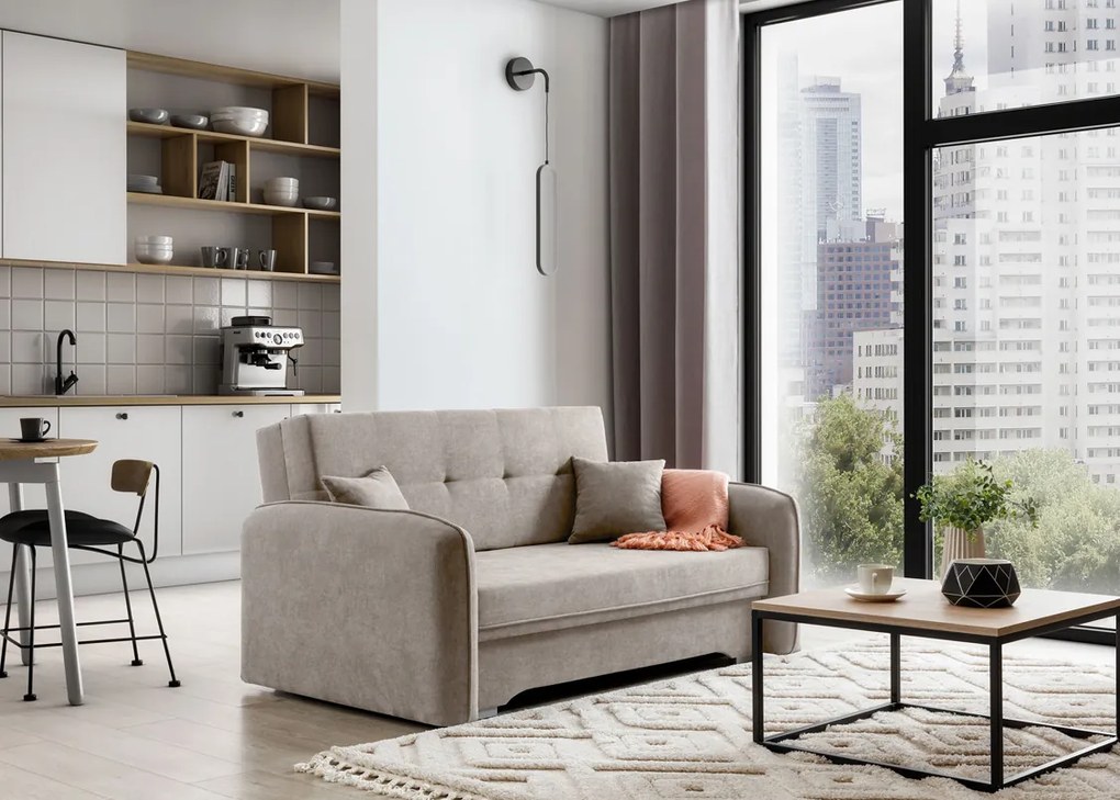 Rozkladacia 2-miestna pohovka LAINE, béžová