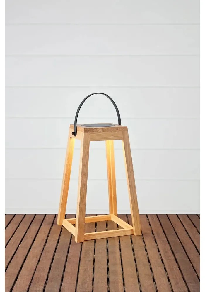 Hnedý vonkajší solárny LED lampáš na USB (výška 54 cm) Nordic – Markslöjd