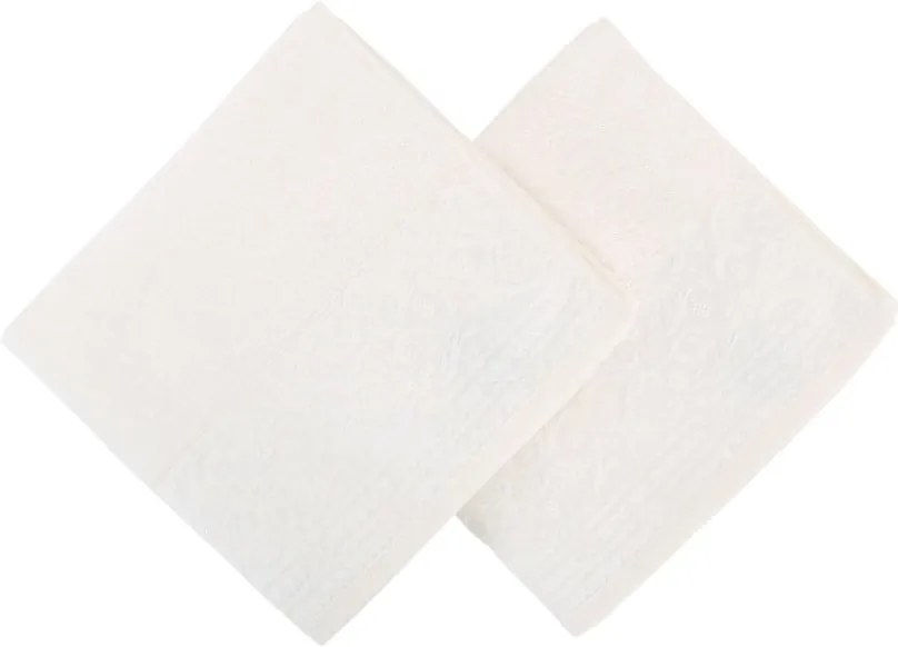 Sada 2 bielych uterákov Zarif, 50 × 90 cm