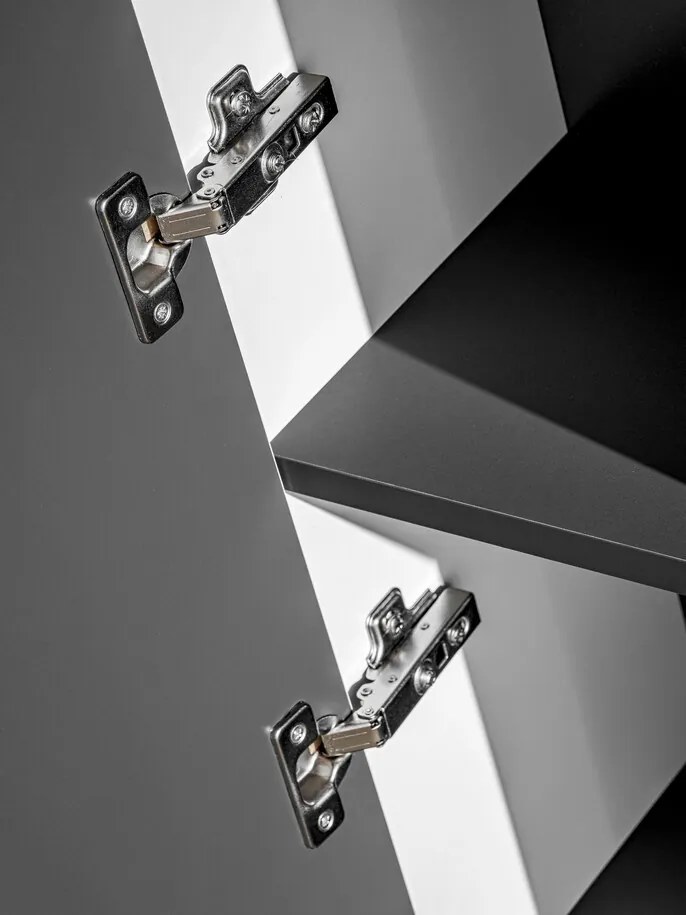 Kúpeľňová zostava Casad so skrinkami, umývadlom a zrkadlom 60 cm biela