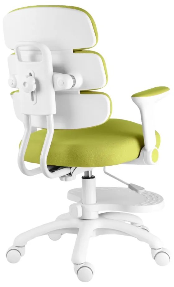 Detská rastúca stolička Neoseat KIDDY THREE — látka, prateľný poťah, zelená