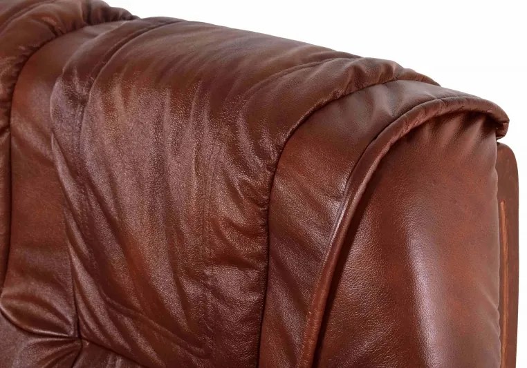 Pohovka 2 Baron kožená, biela / wenge (k1 / 8)