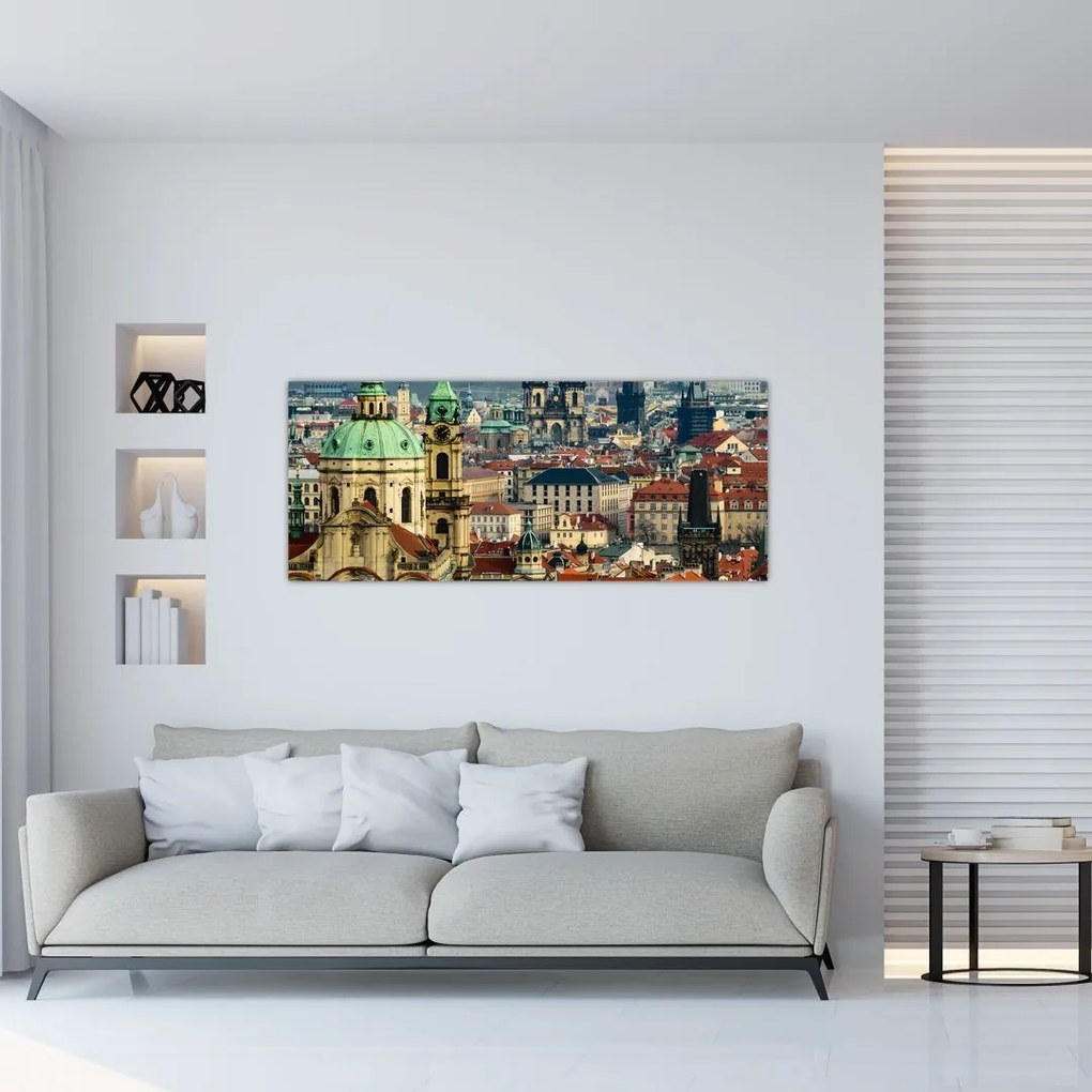 Obraz - Panorama Prahy (120x50 cm)