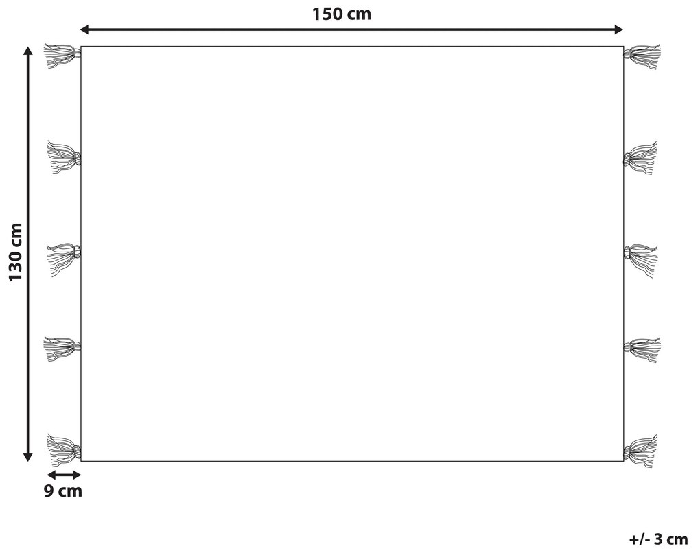 Deka 130 x 150 cm viacfarebná CUBUK Beliani