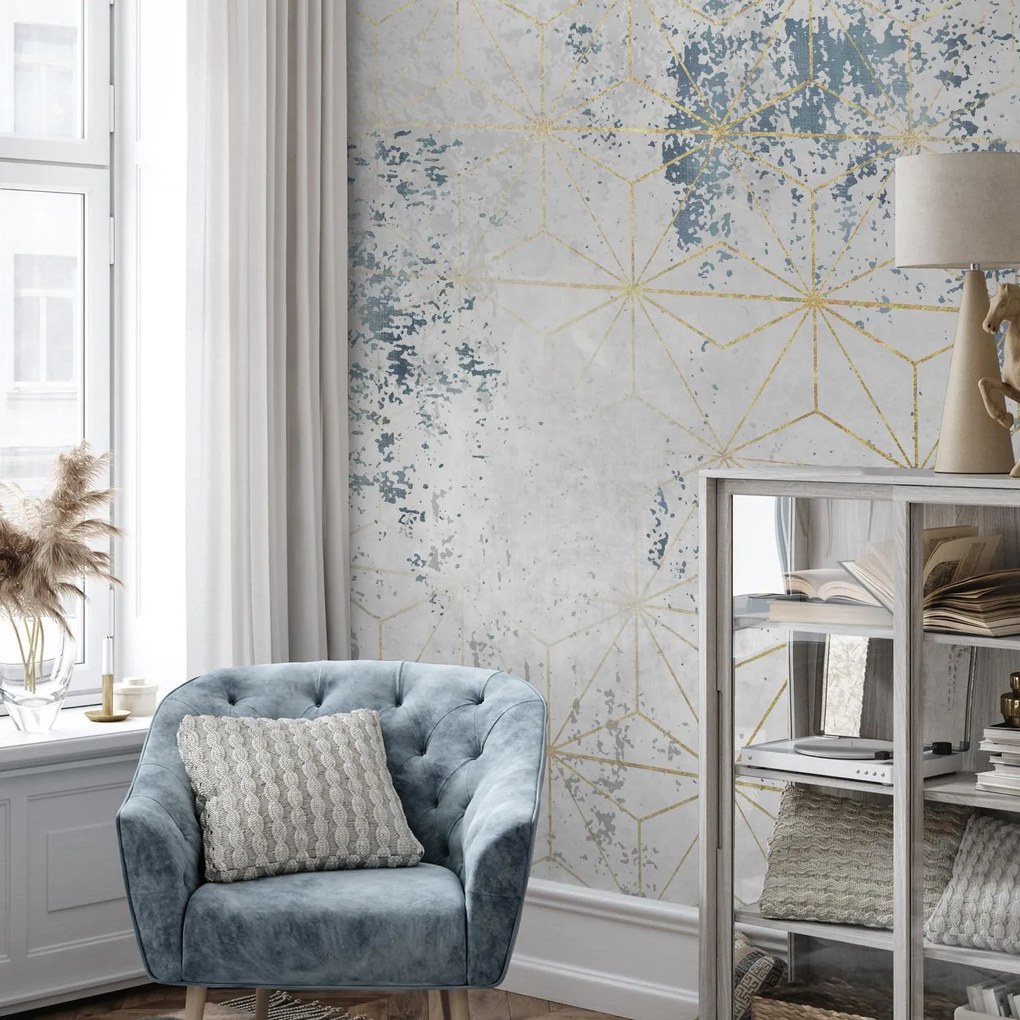 Fototapeta – Stará modrá stena (147x102 cm)