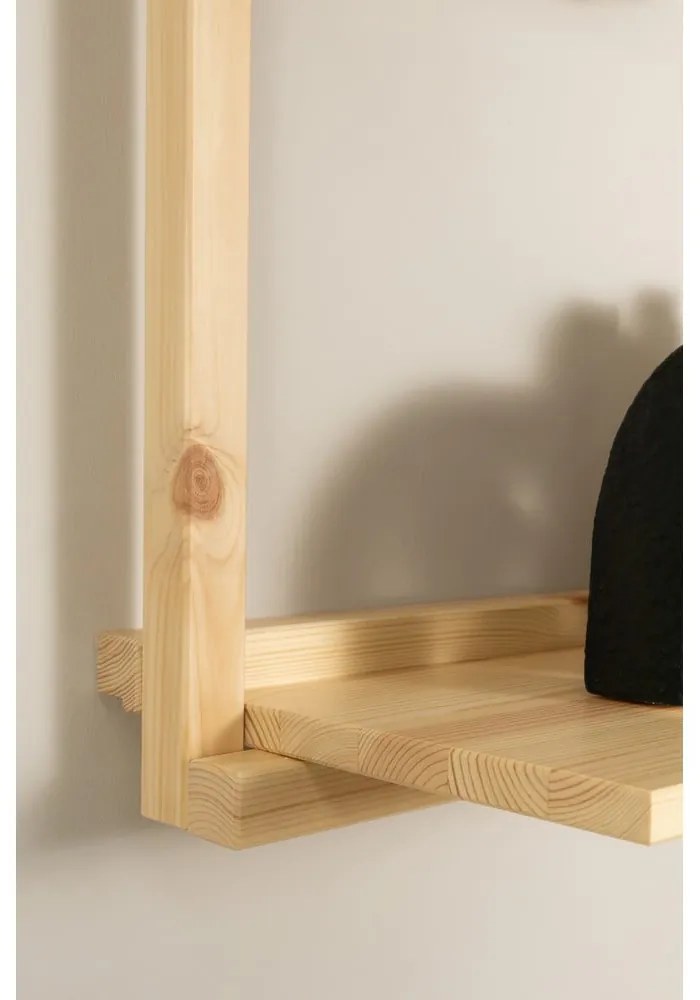 Nástenná knižnica z borovicového dreva v prírodnej farbe 192x47,5 cm Groove – Karup Design