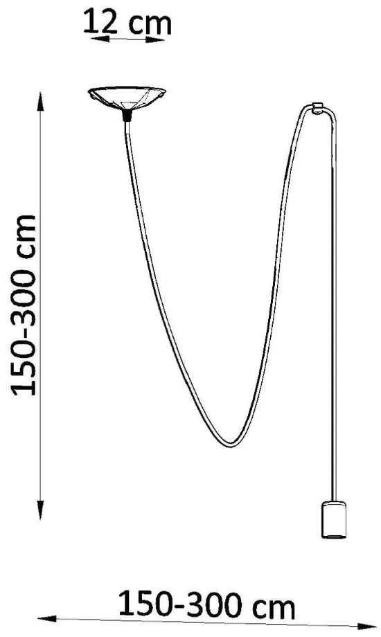 Čierne závesné svietidlo Spider – Sollux