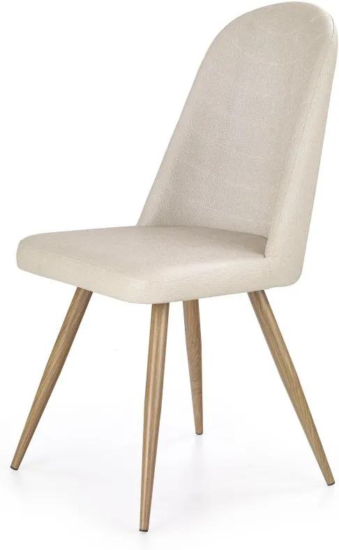 Jedálenská stolička K214 krémová / dub medový Halmar