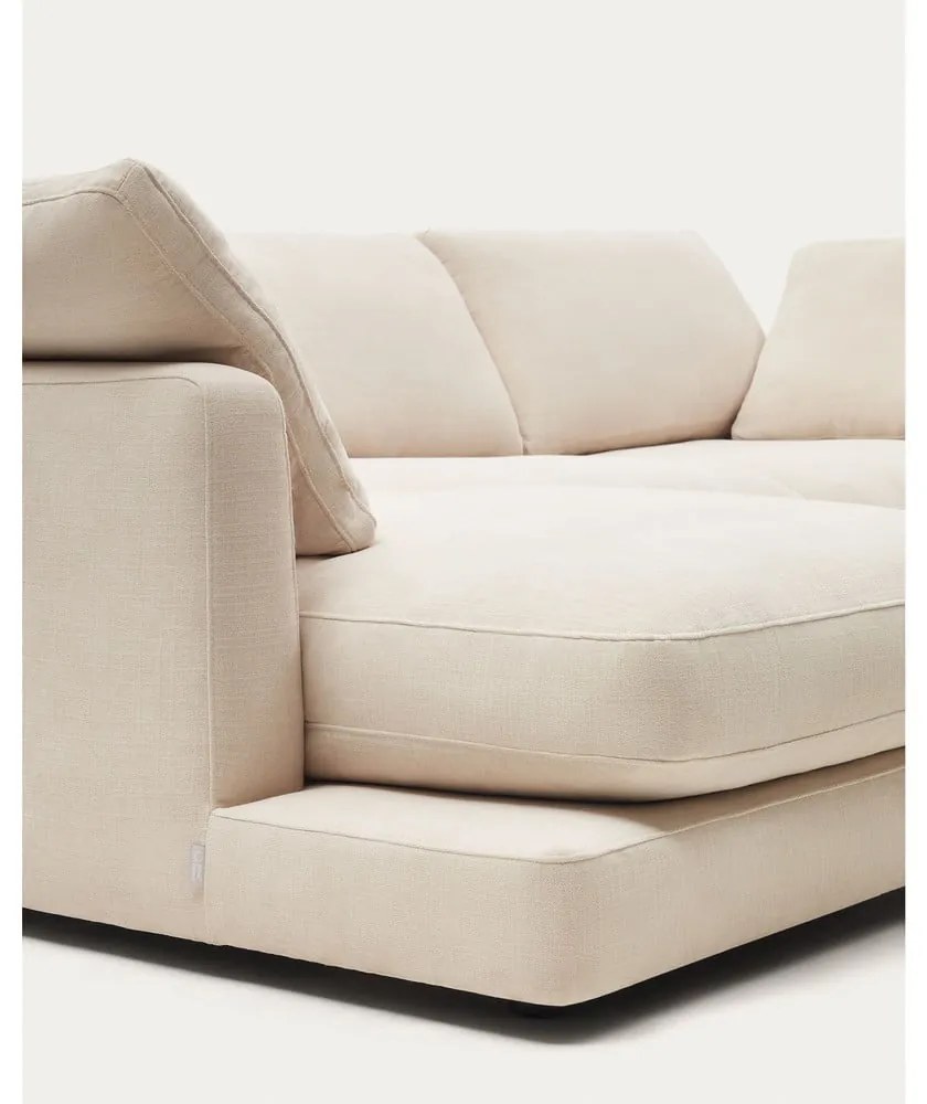 Béžová ženilková rohová pohovka (ľavý roh/s leňoškou) Gala – Kave Home