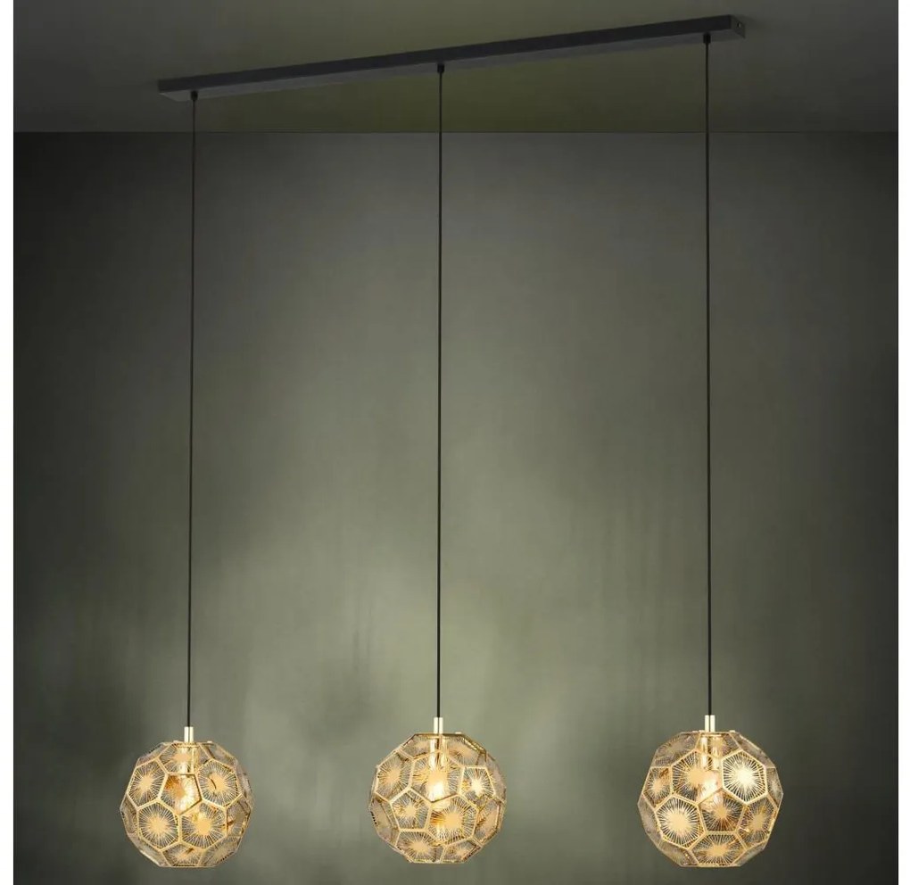 Eglo 39757 - Luster na lanku SKOURA 3xE27/60W/230V