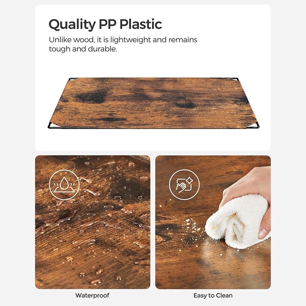 Modulárny policový systém, botník, 10 priehradiek, rustikálny hnedý