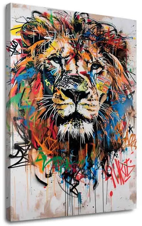 Obraz Graffiti Lion | Talianske plátno | different dimensions