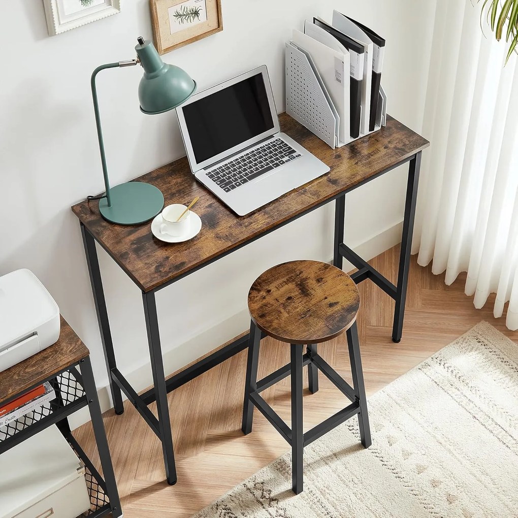 Barový set Vasagle Primer hnedý/čierny