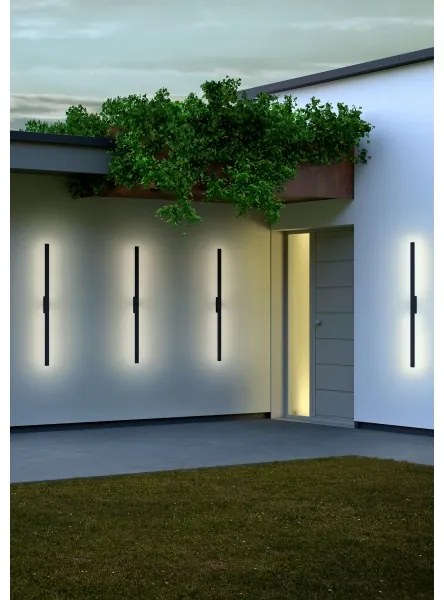 Redo 90625 -LED Vonkajšie nástenné svietidlo REFLEXA LED/24W/230V 3000K IP54 čierna