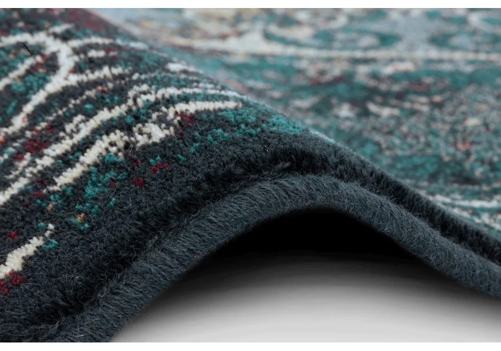 Vlnený koberec v petrolejovomodrej farbe 133x180 cm Ann – Agnella