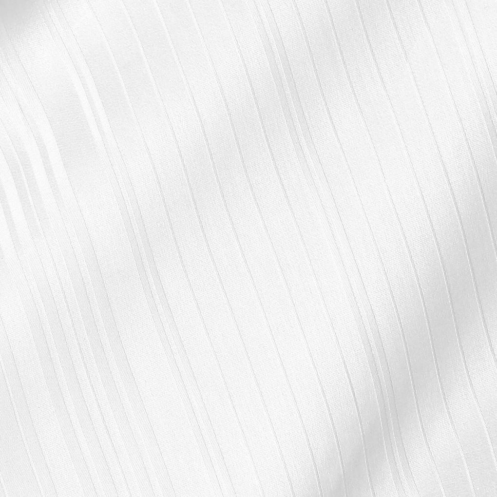 Goldea damaškové posteľné obliečky so saténovým vzhľadom deluxe - drobné biele prúžky 140 x 220 a 70 x 90 cm