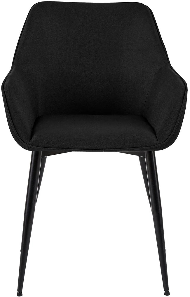 Sada 2 ks jedálenskej stoličky Luena látka - čierna