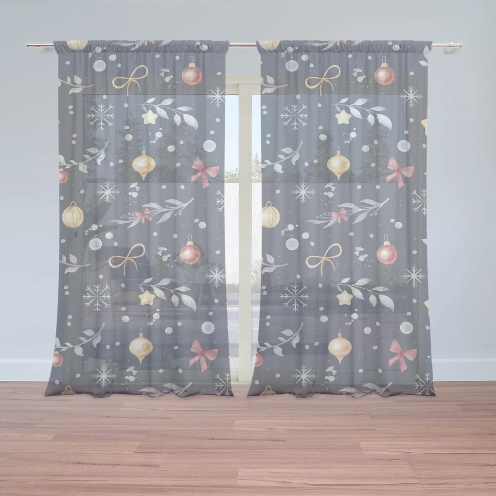 Sablio Záclony Štedrovečerná noc: 2ks 150x250cm