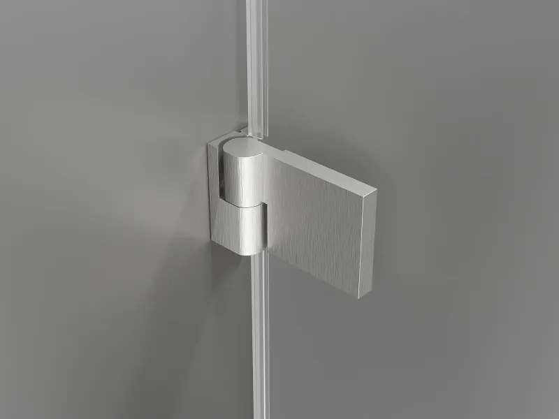 Mexen Lunar-B, výklopný sprchový kút ľavý 100 x 80 cm, 8mm číre sklo, oceľový profil, 832-100-080-97-00-L