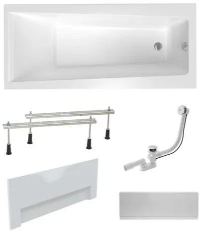 Obdĺžniková vaňa Laguna Idea Plus 150x75 cm akrylát ľavá aj pravá SIKOID1500ANP, 1 ks