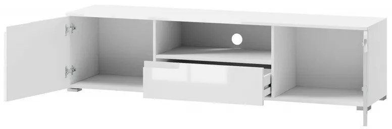 TV stolík Selene RTV 165 cm biely lesk/mat
