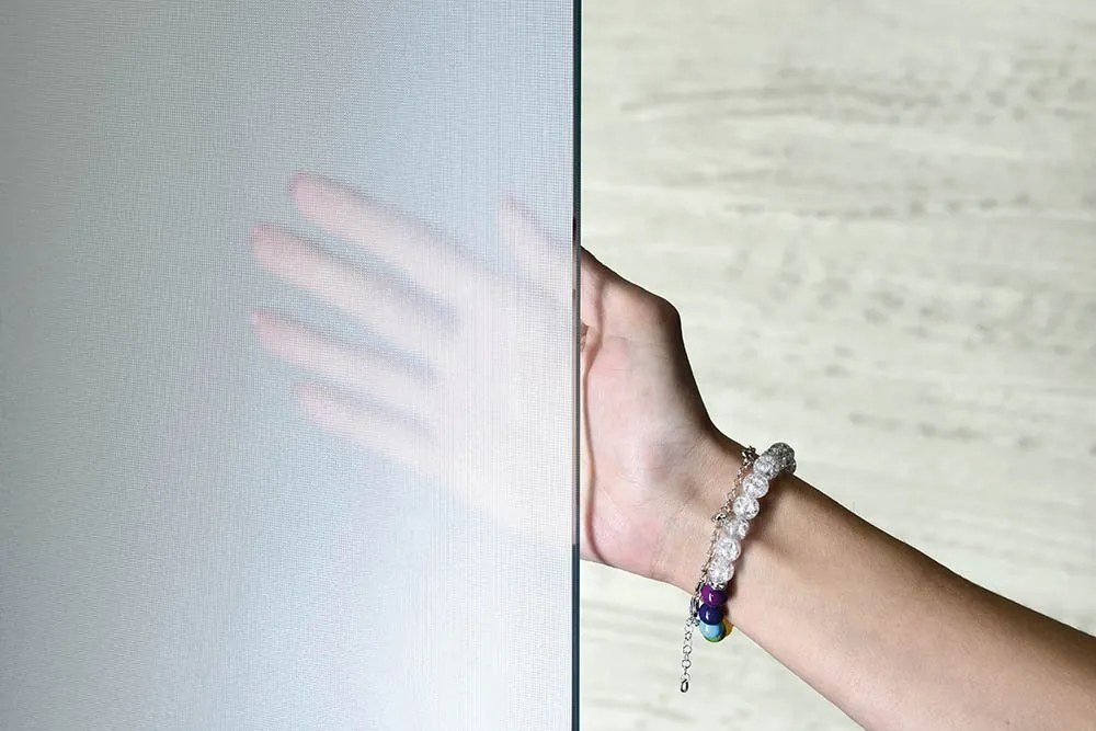 Aqualine, WALK-IN stena na inštaláciu na múr so vzperou, jednodielna, 800 mm, matné sklo, WI080M