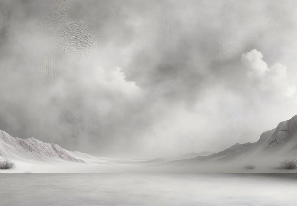 Fototapeta - Sivá pustatina (147x102 cm)