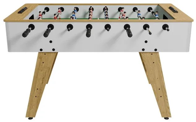 InternetovaZahrada Stolný futbal 142x76x88 cm - prírodný/biely