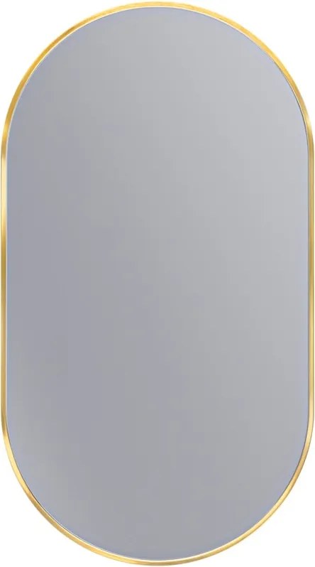 Erga Oval, oválne zrkadlo 50x90cm, zlatý rám, ERG-V01-OVAL-5090-GD