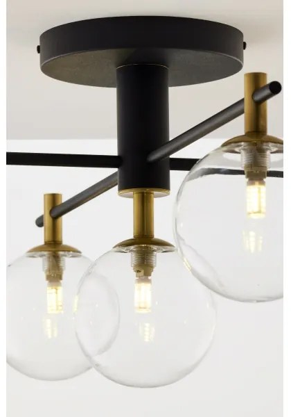 Jupiter 2035 - Prisadený luster FIGARO 5xG9/10W/230V čierna/zlatá/béžová/číra