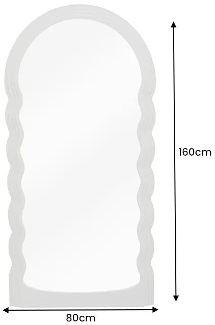 Nástenné zrkadlo Wave 160cm greige