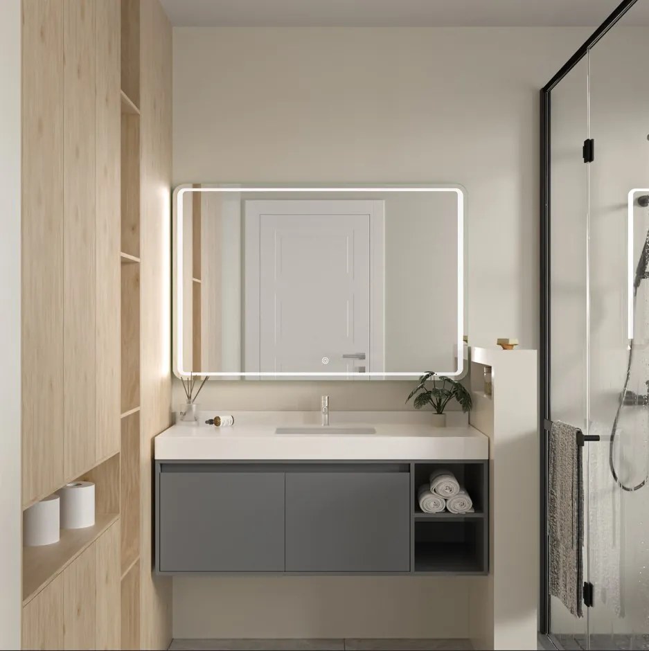 Erga Mia, LED zrkadlo 120x80cm, 3105 lm, 6500K, predné/zadné osvetlenie, ERG-V01-117-1280-00