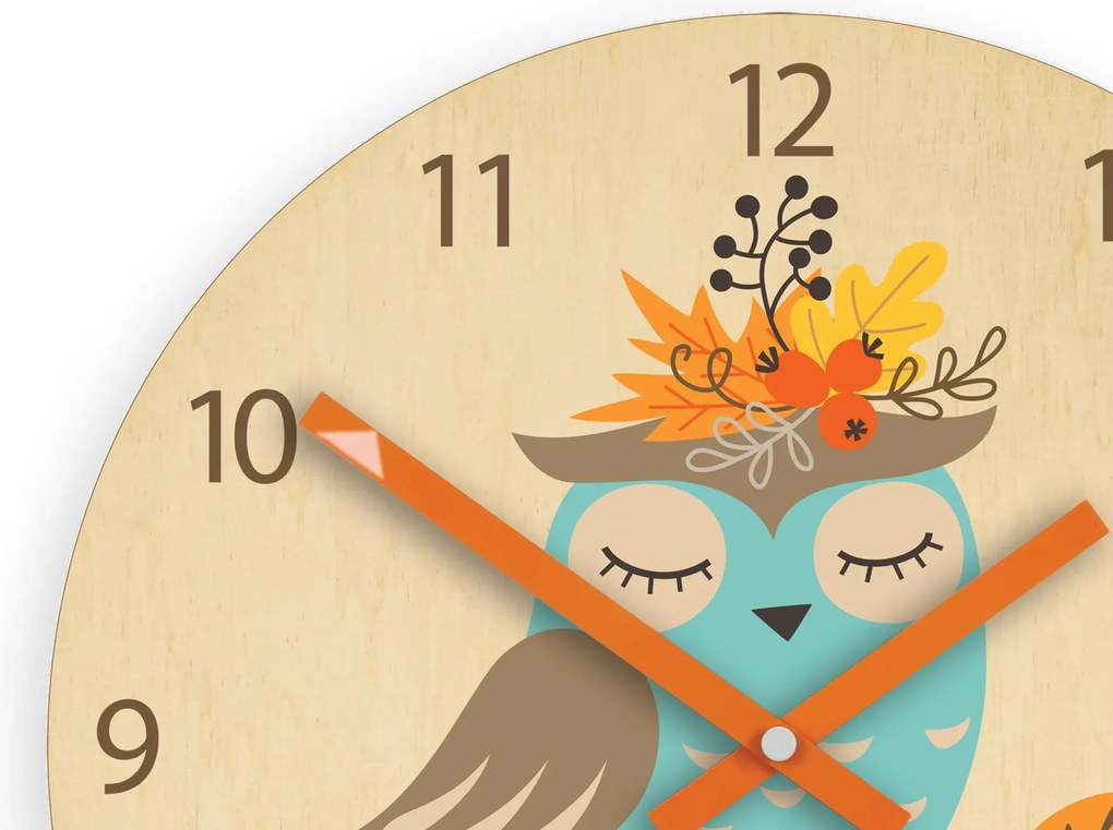 Dětské nástěnné hodiny Ami Sova 30 cm vícebarevné