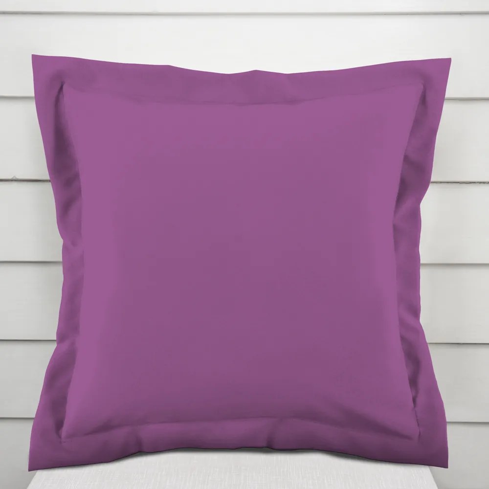 Biante Bavlnená obliečka na vankúš s lemom Moni MO-079 Purpurová 60 x 60 cm