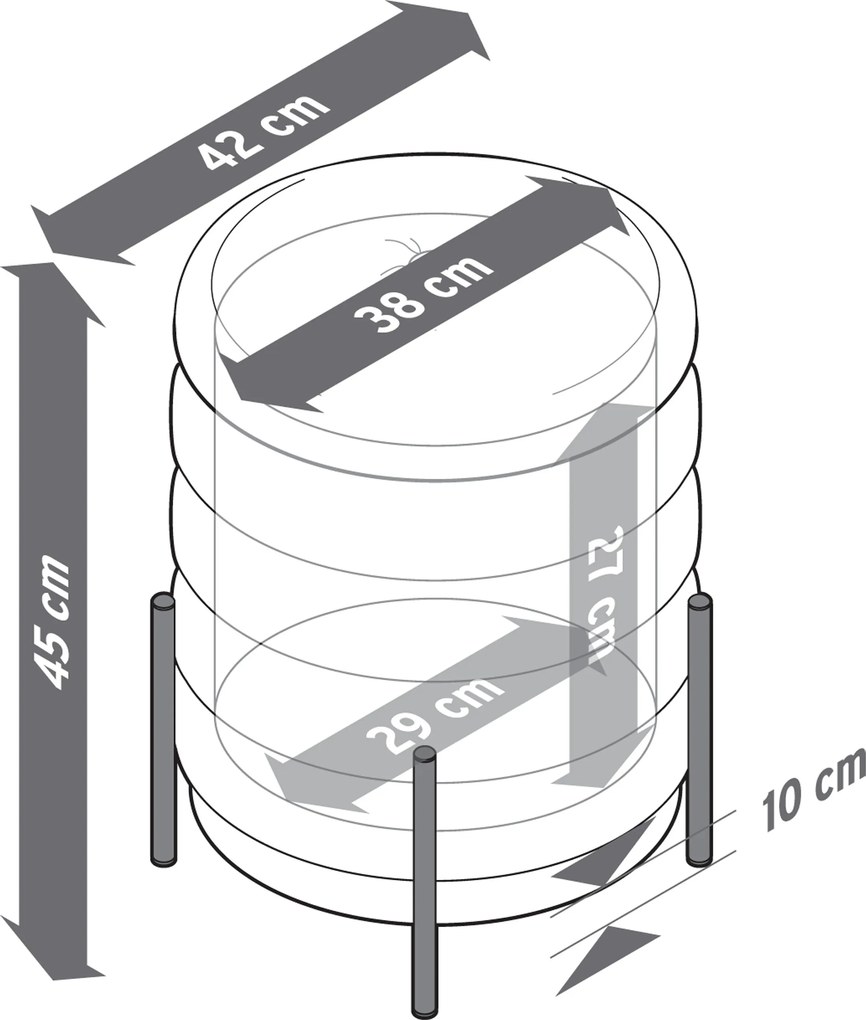 Taburetka s úložným priestorom