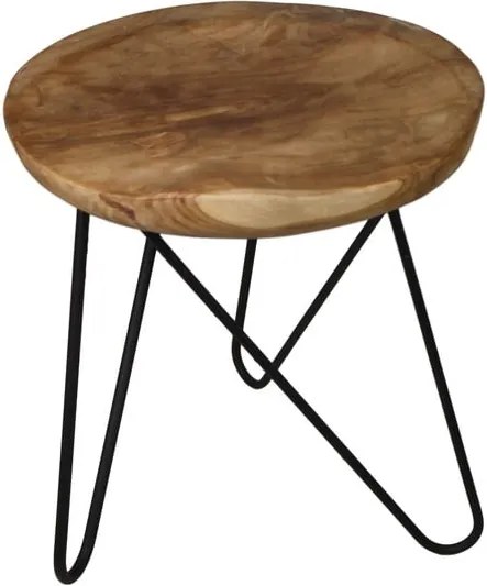 Odkladací stolík z teakového dreva HSM Collection Kruk