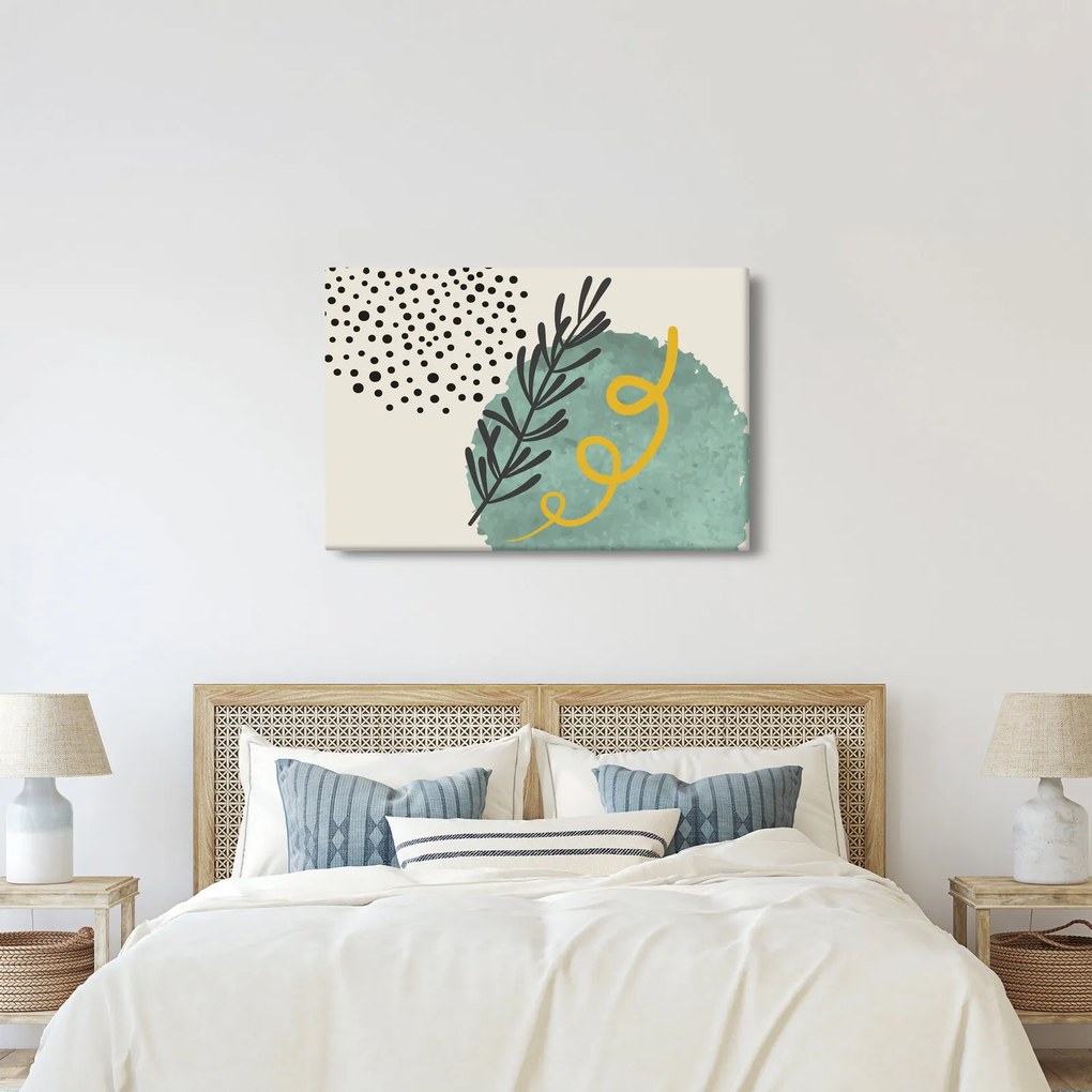 Obraz - Abstraktné listy N⁰1 (90x60 cm)