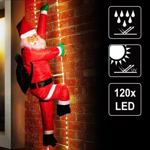 InternetovaZahrada Mikuláš na rebríku-120 LED diód