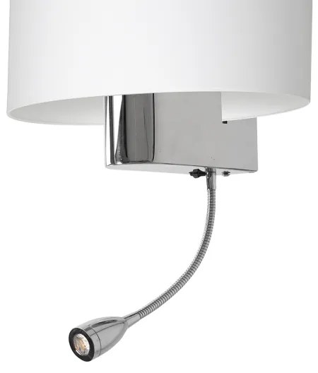 LED Nástenná lampa CASINO 1xE27/60W/230V + LED/1W/230V biela