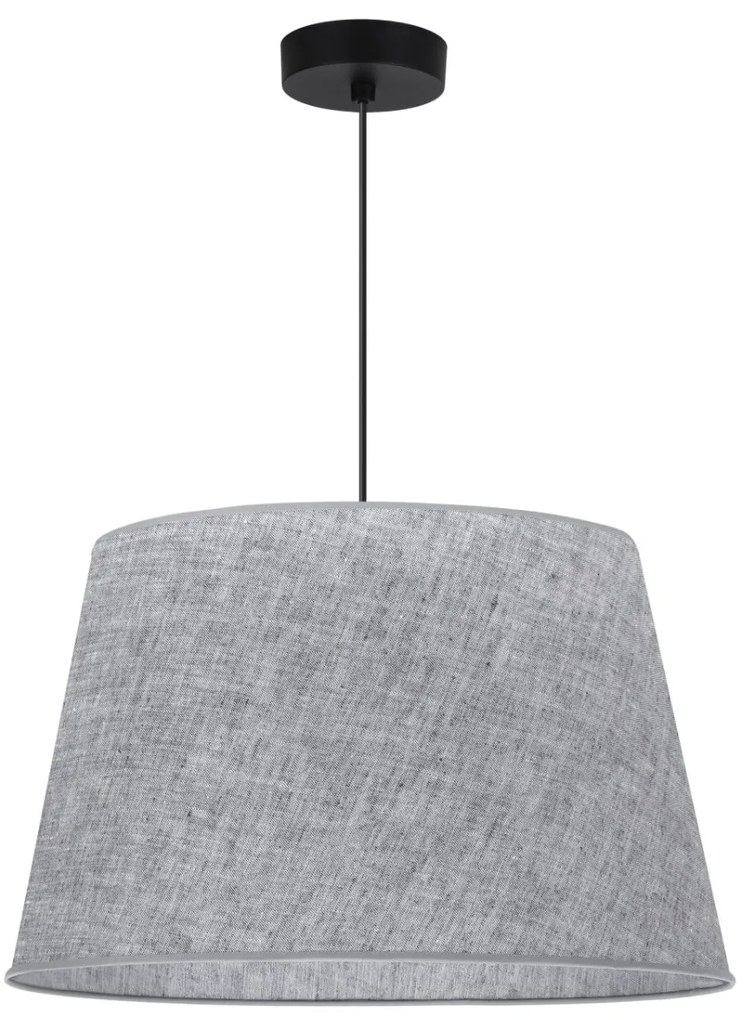 Závesné svietidlo Len1, 1x šedé textilné tienidlo, (fi 44 cm), b