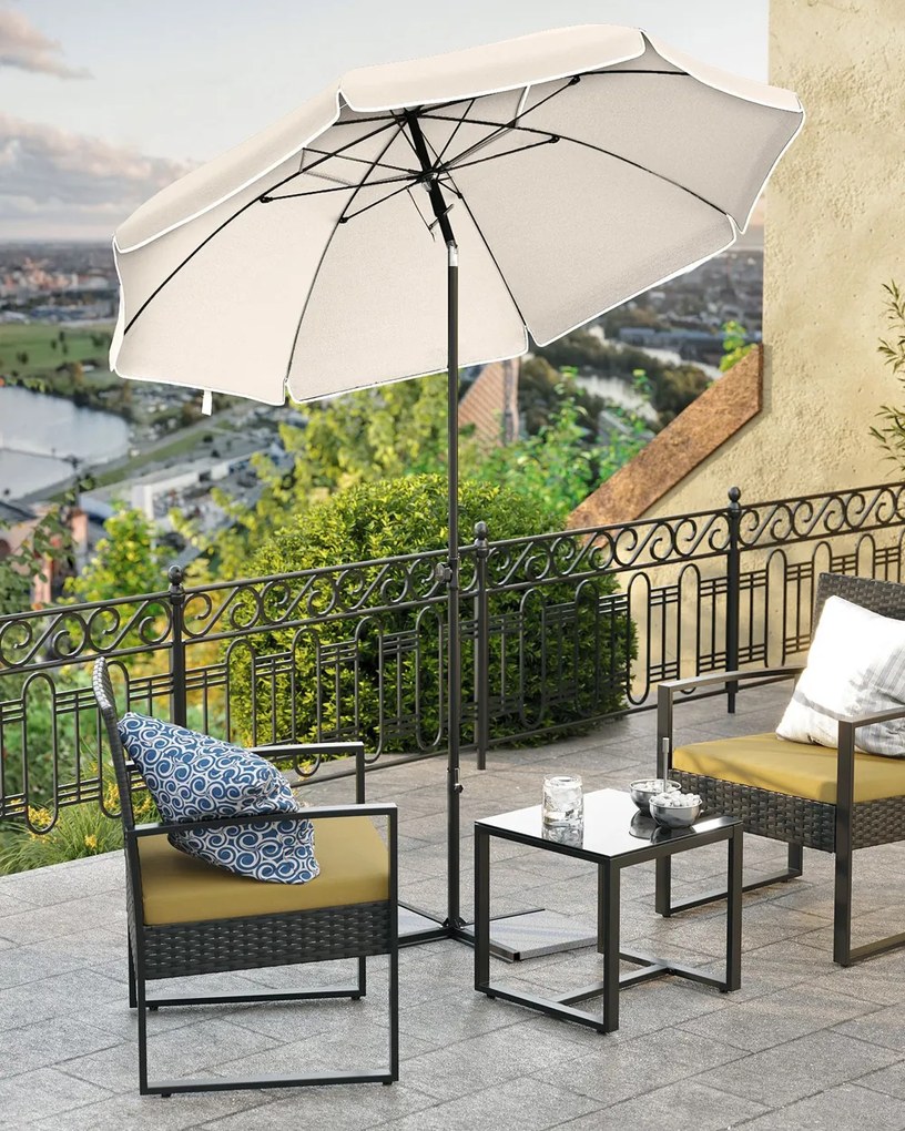 Slnečník SOLARA, Ø200cm, béžová SongmicsHome