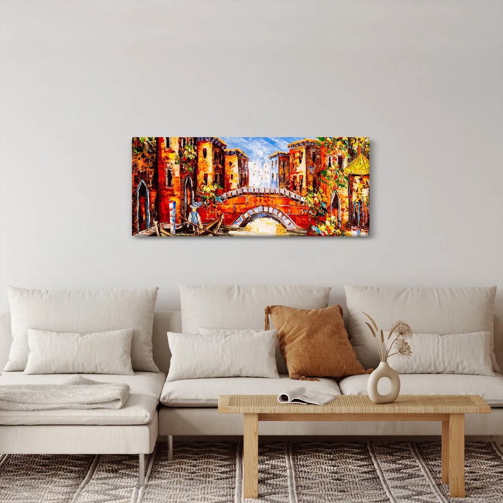 Obraz - Olejomaľba mesta III. (120x50 cm)