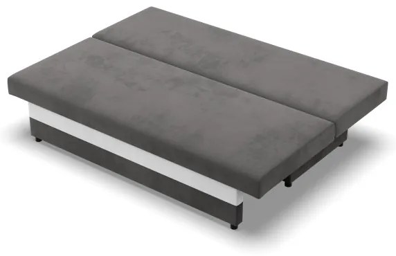 Pohovka NOLA rozkladacia, sivá / biela