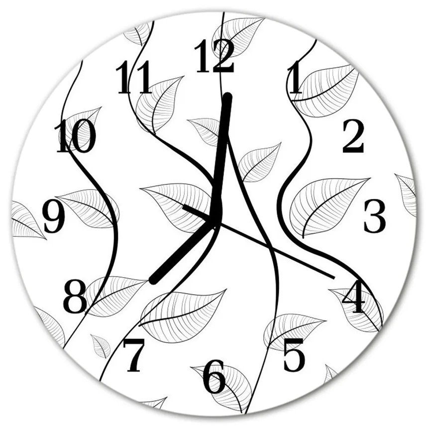 Sklenené hodiny okrúhle Uvoľní umenie fi 30 cm