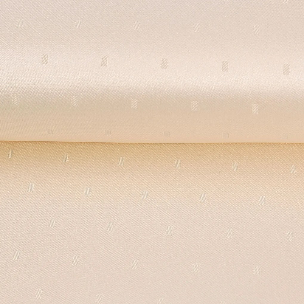 Goldea sviatočný oválny teflónový obrus - šampaň s lesklými obdĺžnikmi 140 x 240 cm