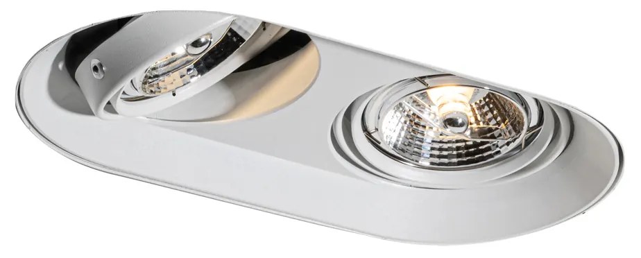 Okrúhle zapustené bodové svetlo biele GU10 70 mm 2-svetlo - Hubs